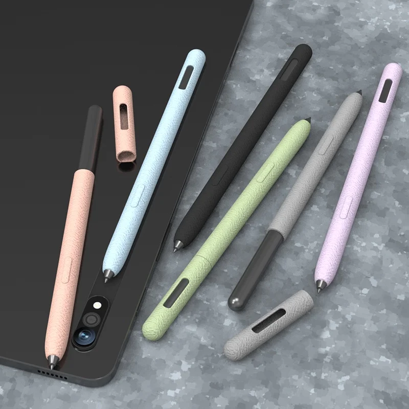 Funda de silicona mate para Samsung Galaxy Tab S9 FE Plus S8 Ultra S7 Plus S7 FE S6 Lite + S Pen Stylus funda de lápiz suave
