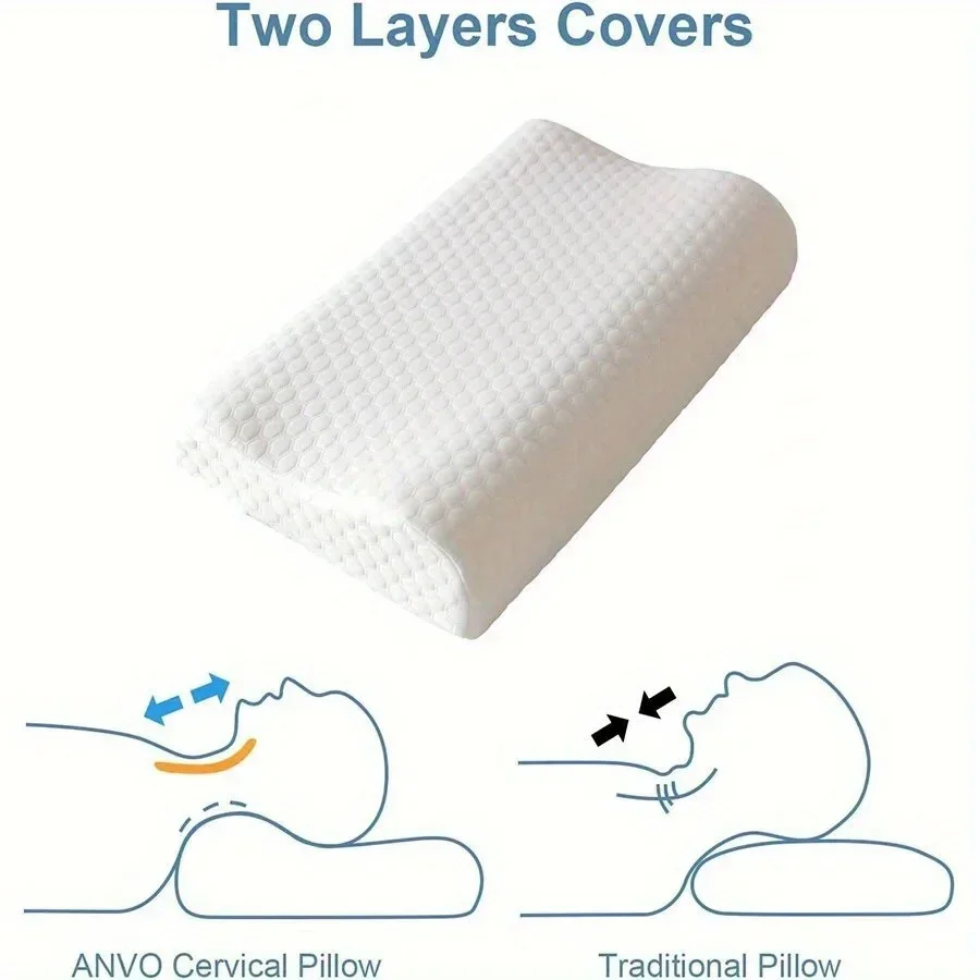 1pc Memory Foam Pillow Featuring A Knitted Fabric Cover and A Polyurethane Core   , Suitable for Machine Washing