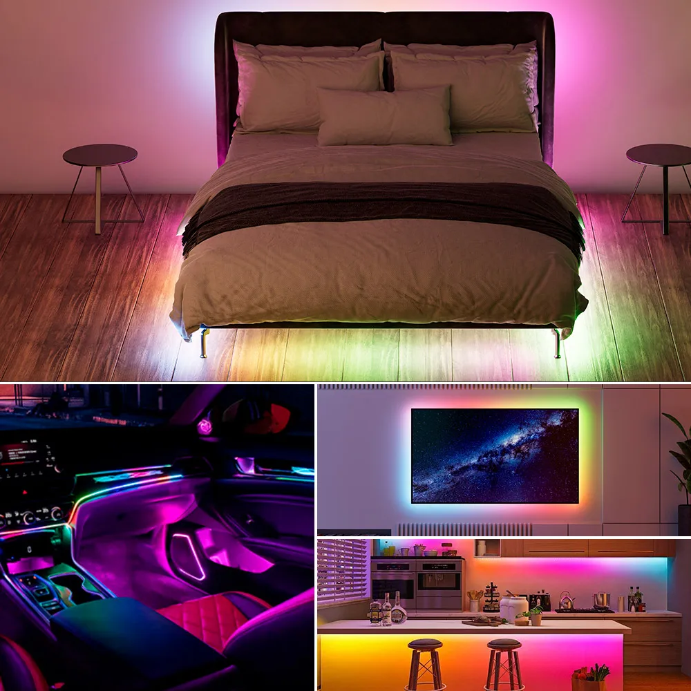 5mm WS2812 2020SMD RGBIC 60/100/120/160/200Leds/m LED strips Full Color WS2812B Individually Addressable Led lights lamp DC5V