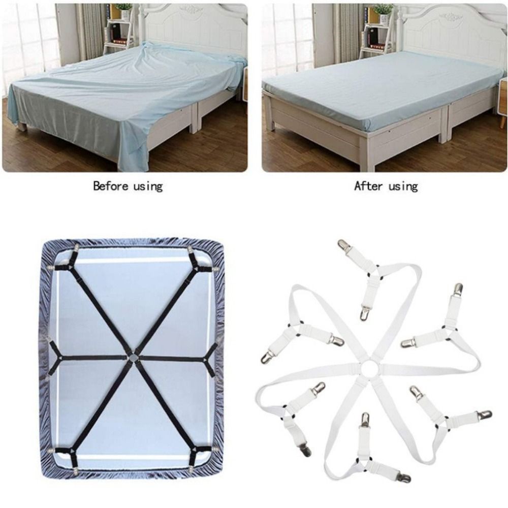 12 Clips Adjustable Elastic Bed Sheet Holder Mattress Clip Fasteners Cover Blankets Non-Slip Fixing Strap Grippers