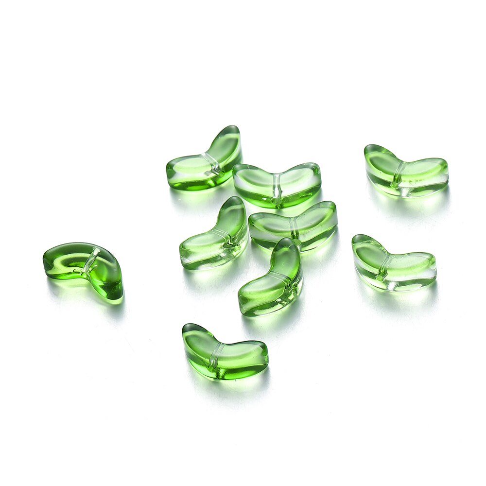 30 pçs/saco transparente pequena tulipa flor de vidro contas colar espaçador contas para diy jóias artesanato artesanal acessórios