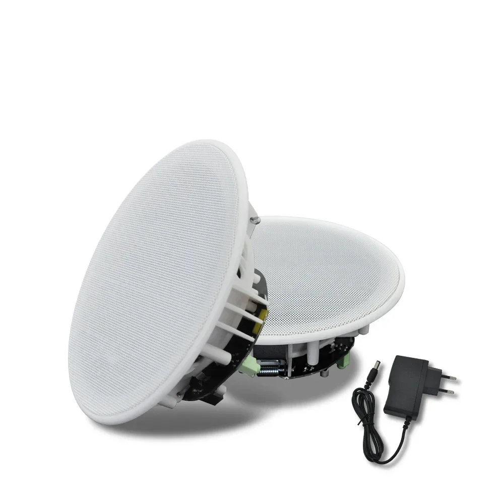 Bluetooth-Deckenlautsprecher, 15,2 cm, integrierter digitaler Verstärker der Klasse, 10 W, InWall-Audio für Heimkino-Hintergrundgeräusche