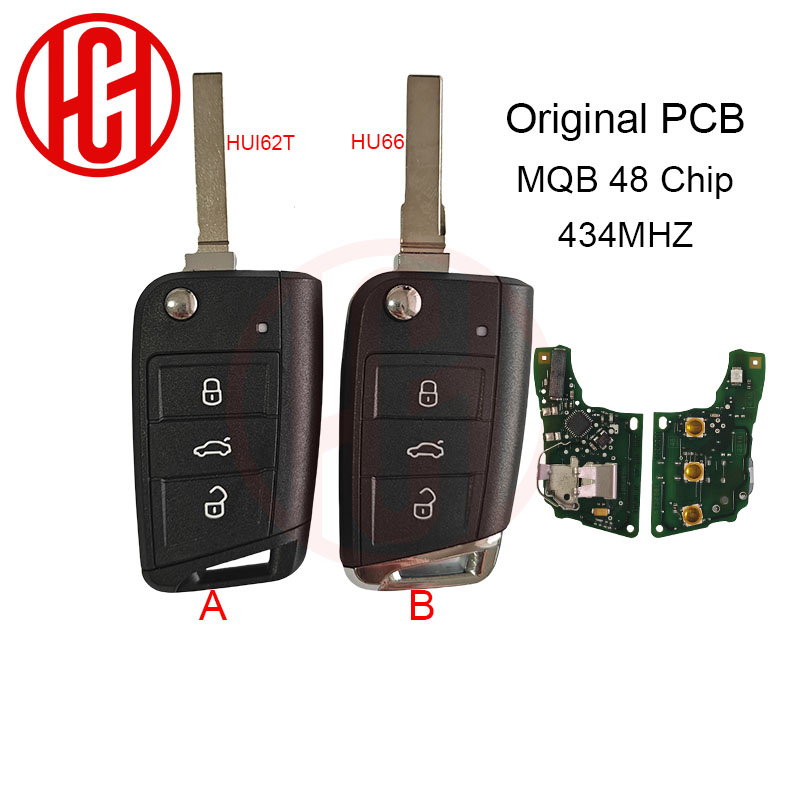 Оригинальная печатная плата MQB48 434 МГц, удаленный автомобильный ключ для VW Seat Leon Ateca Golf7 MK7 Touran Polo Tiguan Skoda Octavia 5G 0959752 БА АГ ББ Д