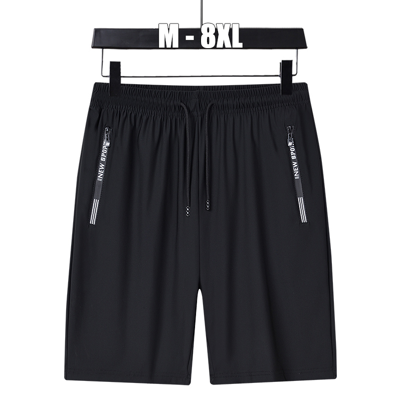 Sommer Shorts Gym Fitness Männer Plus Größe Casual Shorts 6XL 7XL 8XL Große Größe Shorts Männer Eis Seide Stretchy Strand Shorts atmungsaktiv