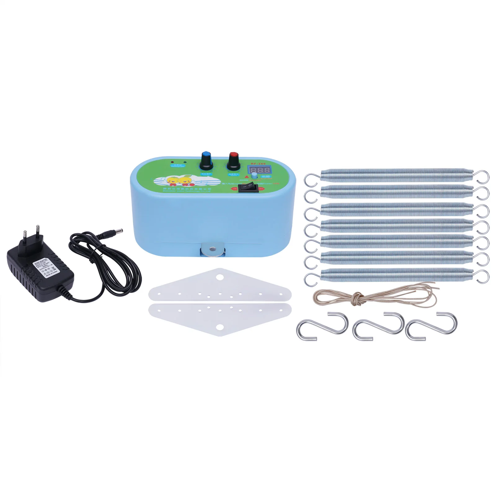 Controlador elétrico de balanço para bebês, controlador de berço elétrico suspenso com temporizador e mola de balanço, para berço de bebê e rede de bebê
