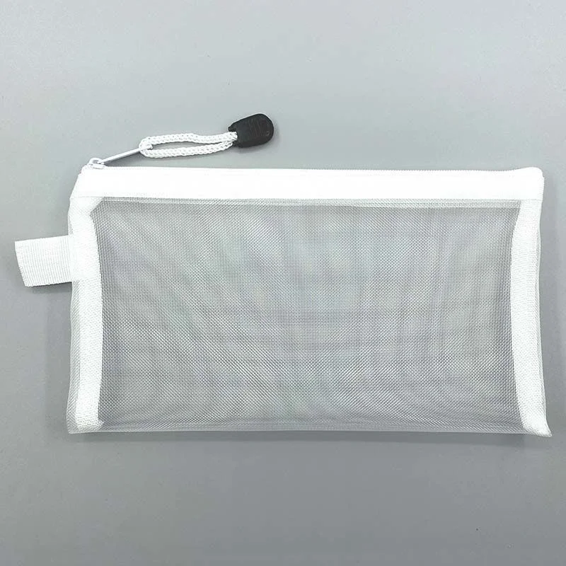 Astuccio in rete trasparente borsa portaoggetti di grande capacità borsa portamatite in Nylon con cerniera forniture scolastiche per ufficio forniture per ufficio