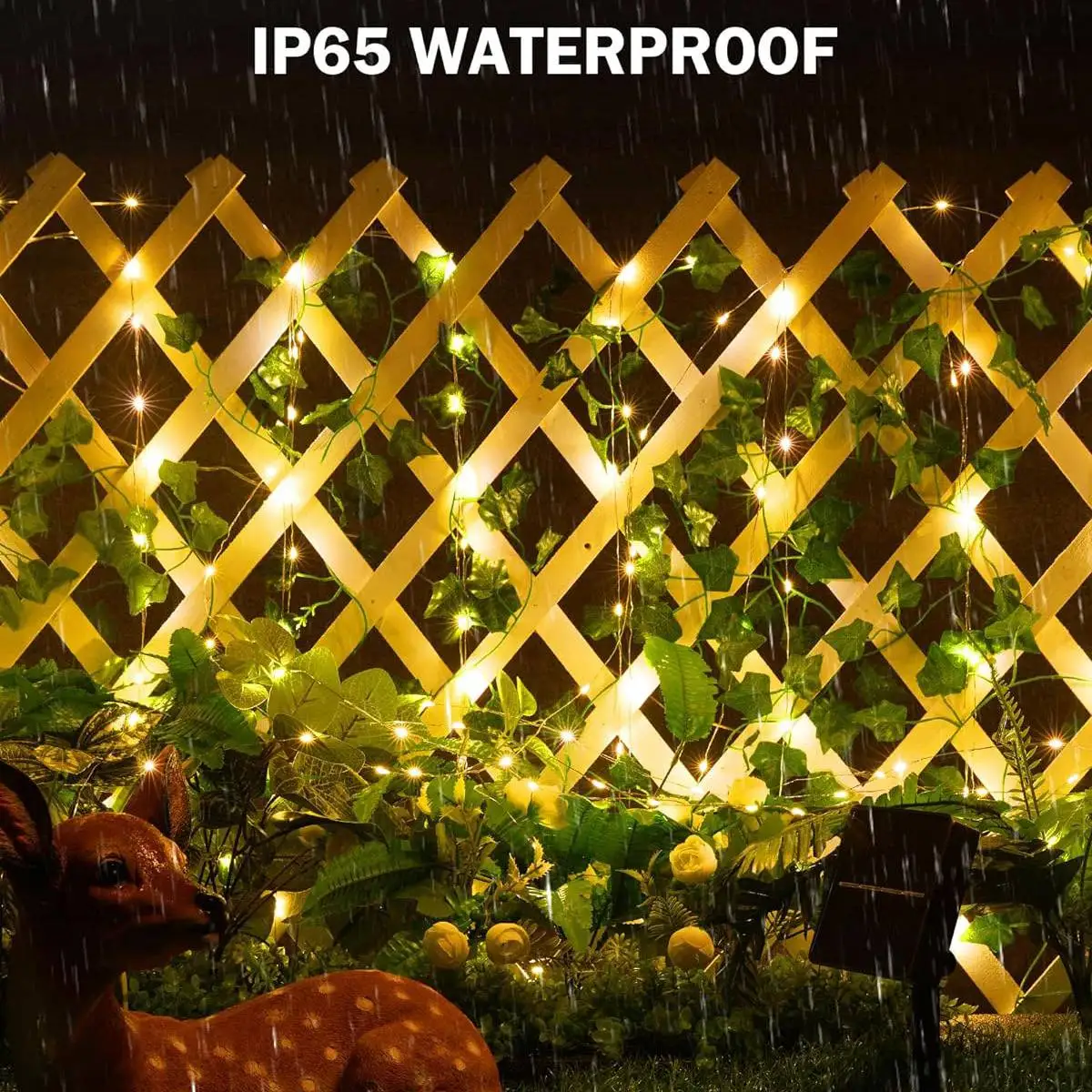 1pc 12 メートル 100 LED ソーラー人工アイビーストリングライトガーデンストリートガーランド屋外防水フェアリーライトパーティー結婚式の装飾
