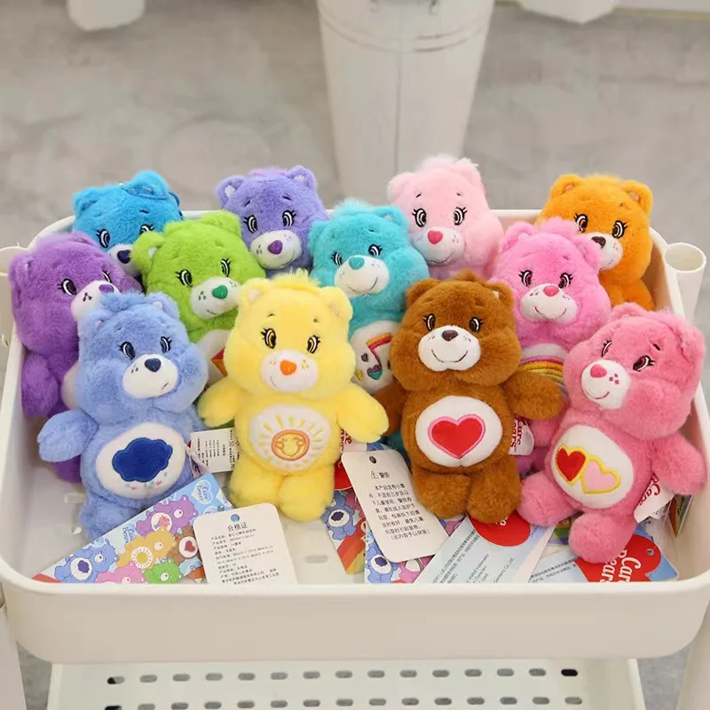 Натуральная милая плюшевая подвеска Carebears, брелок для школьной сумки, кукла, кулон, подарок на день рождения, украшения для комнаты