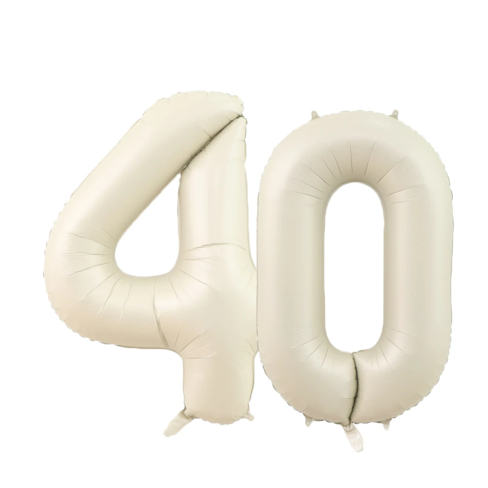 1/2 Chiếc 32/40Inch Màu Kem 1-9 Kỹ Thuật Số Bóng 30 40 50 60 70 Người Lớn Bữa Tiệc Sinh Nhật Vui Vẻ Trang Trí DIY Dự Tiệc Cung Cấp
