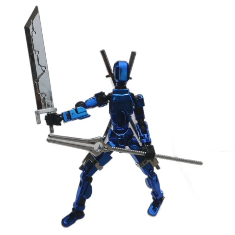 Electroplate Metallic Texture Lucky 13 Doll Figure Movable Joint Puppet Joint Magnetic Building Block 3D Assembled Boy Toy Gift