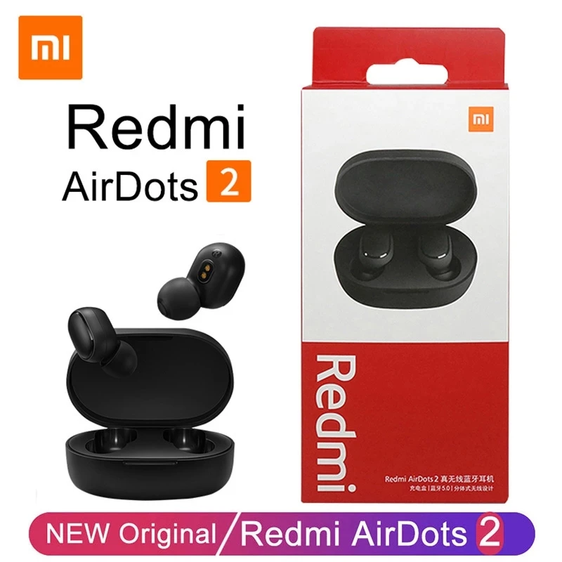 Xiaomi Redmi Airdots 2 Bezprzewodowy zestaw słuchawkowy Bluetooth z mikrofonem Słuchawki douszne Airdots 2 Fone Słuchawki Bluetooth Bezprzewodowe słuchawki