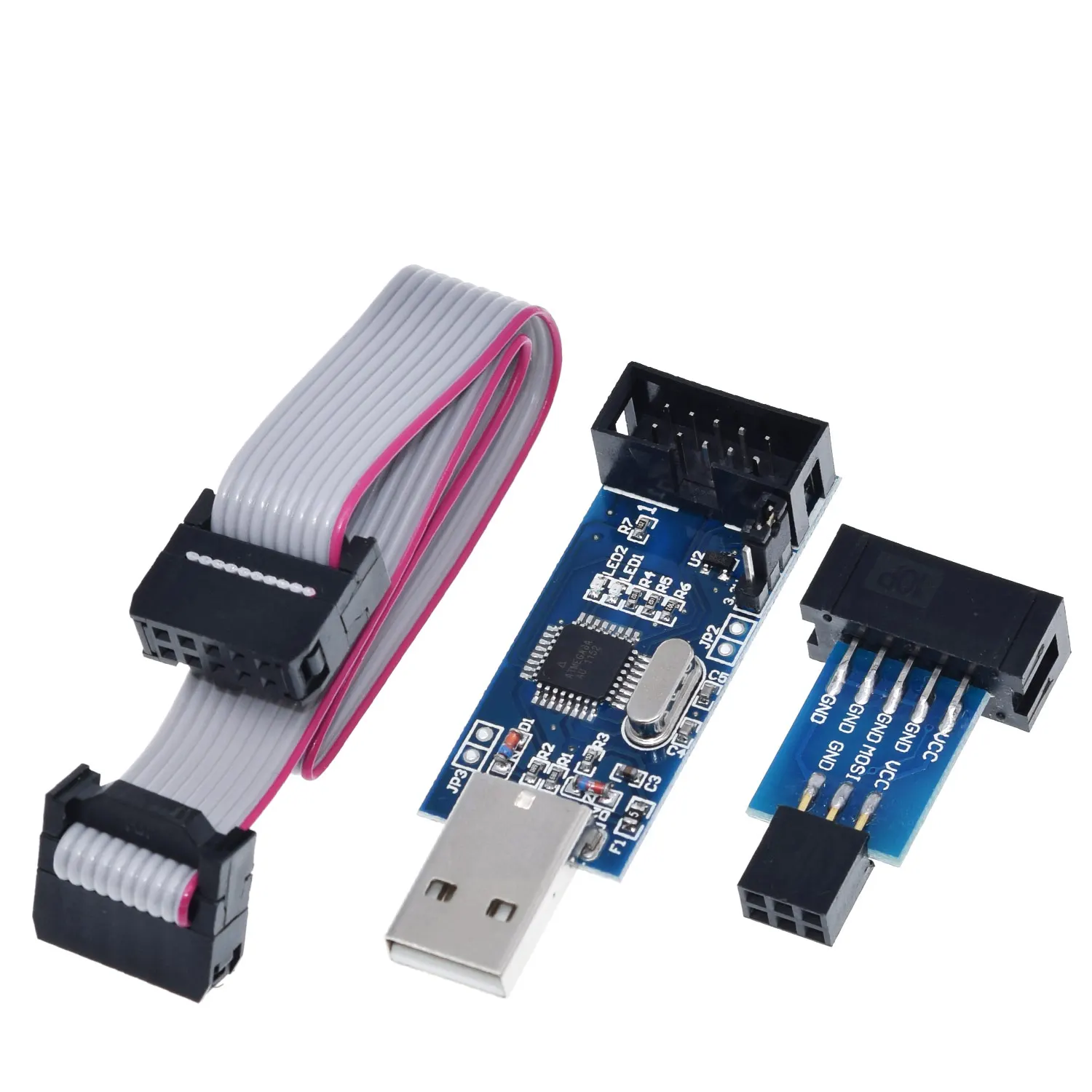 TZT 1 Uds USBASP USBISP AVR programador USB ISP USB ASP ATMEGA8 ATMEGA128 soporte Win7 64