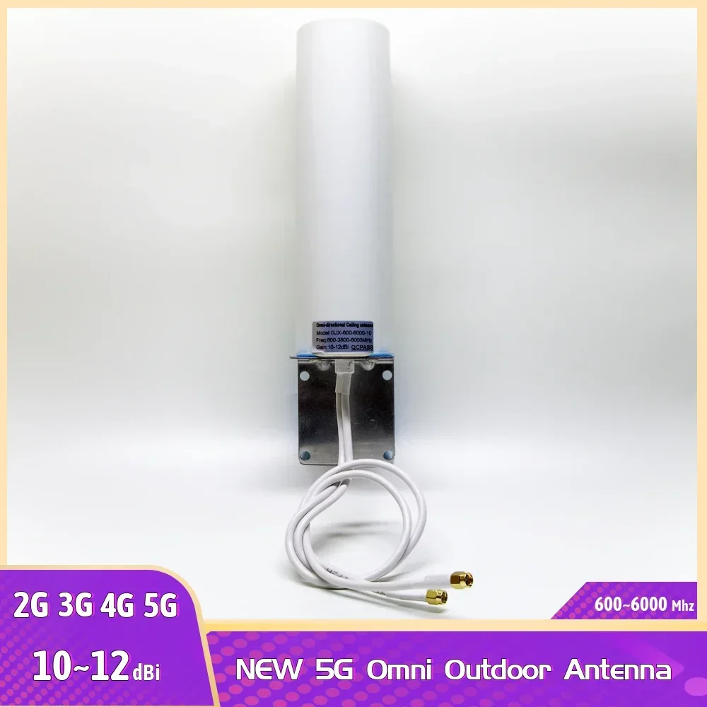 Neue 5G Antenne 10-12dBi Dual 600-6000MHz 3G/4G/5G LTE omnidirektionale Außenantenne Wifi Antenne Für Router Zwei Sma Stecker RG58