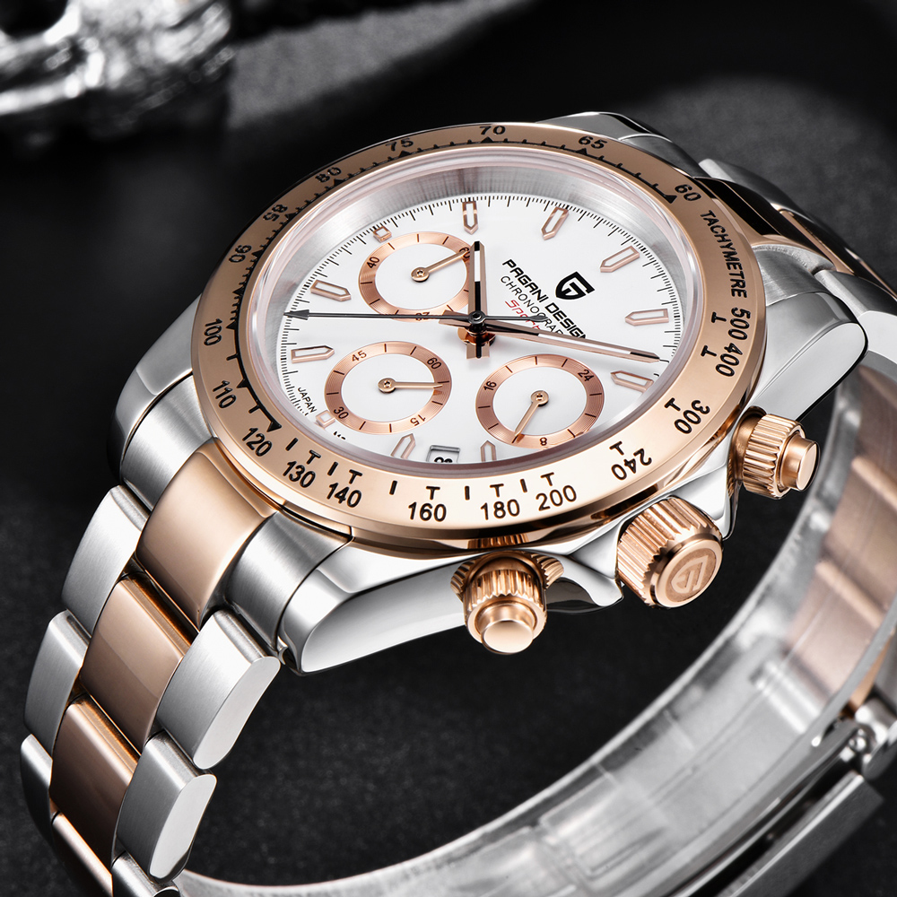 Złoto 1644 PAGANI DESIGN 2025 nowe męskie zegarki Top marka luksusowy męski zegarek kwarcowy na rękę mężczyźni zegarek męski chronograf wodoodporny