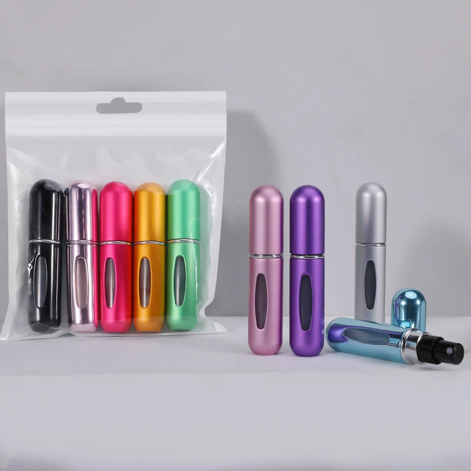 1Pc Perfume Bottles 5ml 8ml Bottom Fill Portable Sample Cosmetic Spray Bottling Atomizer Empty Travel Bottles