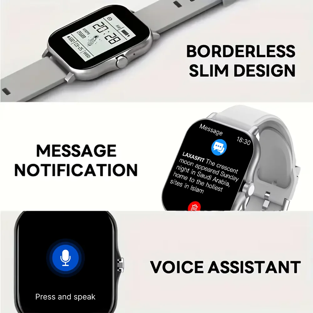 LAXASFIT 2025 ใหม่นาฬิกาสมาร์ทบลูทูธTalk Full Touch Screen Heart Rate Monitorกีฬาฟิตเนสสมาร์ทนาฬิกาผู้ชายผู้หญิงของขวัญ