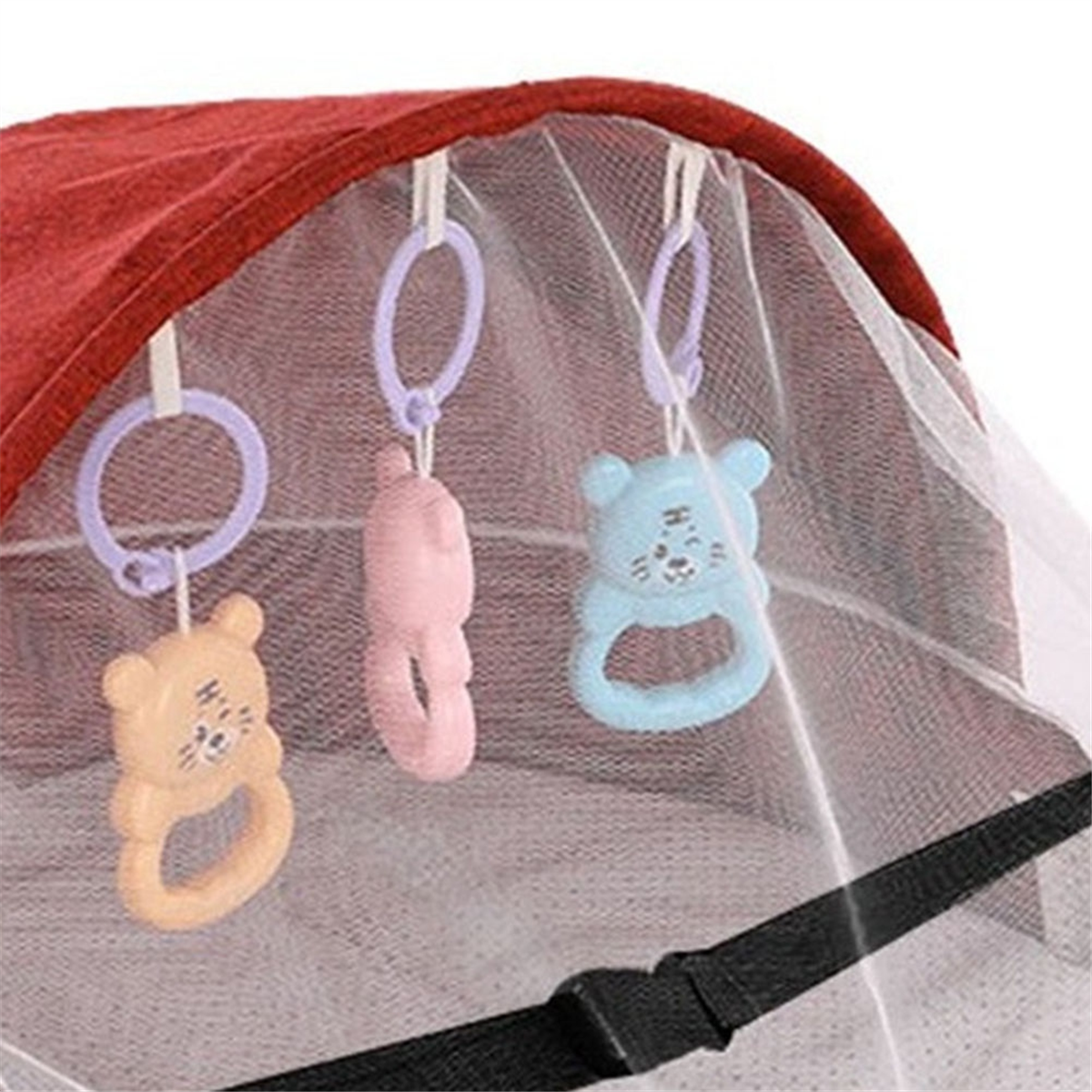 SHGO-Portable Baby Crib Folding Bed With Net And Awning Nest For Camping For Baby Bed Bassinet For Infant