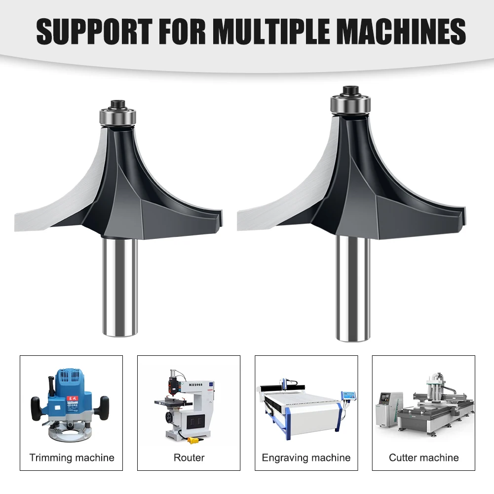 12 มม.ก้านมุม Round Over Router บิตพร้อม BearingMilling เครื่องตัดสําหรับงานไม้ทังสเตนคาร์ไบด์