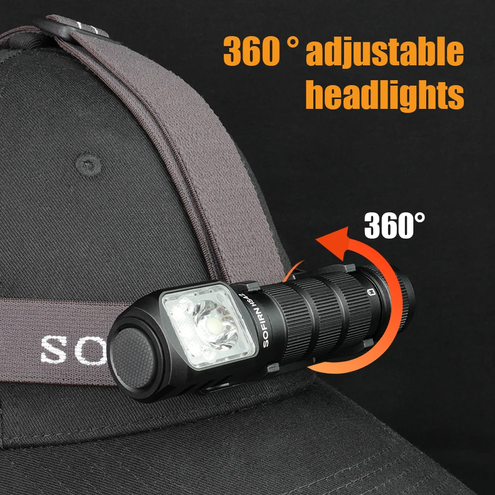 （CODE:BXGASF005）SOFIRN HS42 2100lm 6000K Multi light Sources 3000mah Headlamp SST40 LED Red light Torch USB C Rechargeable