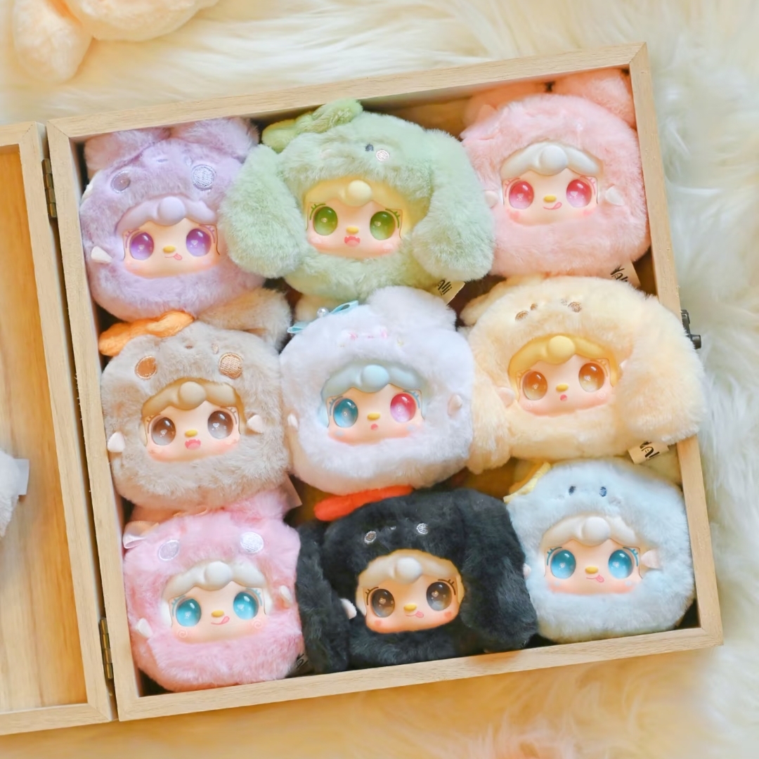 Echte Yooki V11 Cutely Rabbit Series Blind Box Vinyl Pluche Pop Tas Hanger Desktop Ornament Trendy Schattige Bunny Pop Speelgoed Geschenken