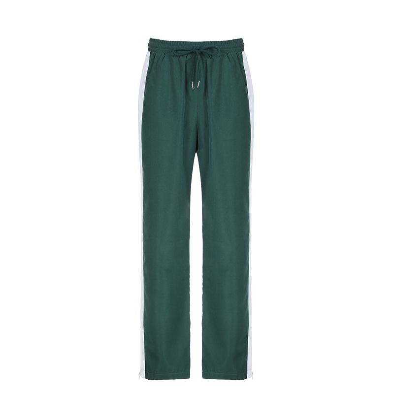 BIIKPIIK-chándal deportivo de dos piezas para mujer, conjunto de chaqueta y pantalones para correr, ropa de estilo callejero, a la moda, color contrastante