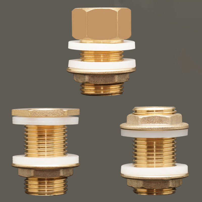 1/2" 1/4" Brass Water Tank Connector Silicone Gasket Copper Pipe Fish Tank Coupling Joint Garden Irrigation Pipe Hose Adapter