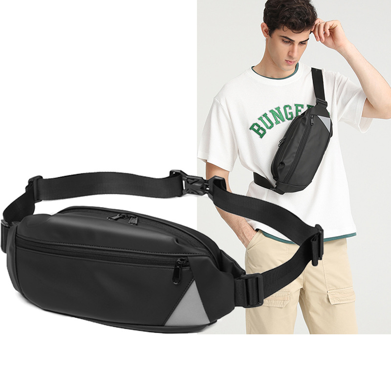 Bolso de pecho a la moda para hombre, bolsa de mensajero informal impermeable, bolso de pecho multifuncional de negocios, bolso cruzado informal de un hombro