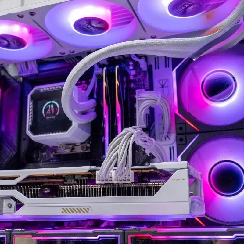 คอมพิวเตอร์เกมมิ่ง PC รุ่น 12600KF + 5070/14600KF + 5080/VK03-MLCD ตัวเครื่องสีขาว สำหรับเล่นเกม