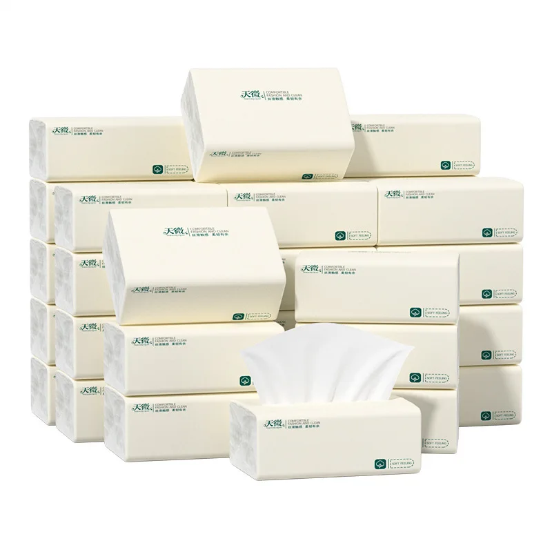 Servilleta de papel higiénico, paquete portátil de pañuelos de papel hechos de pulpa de madera virgen