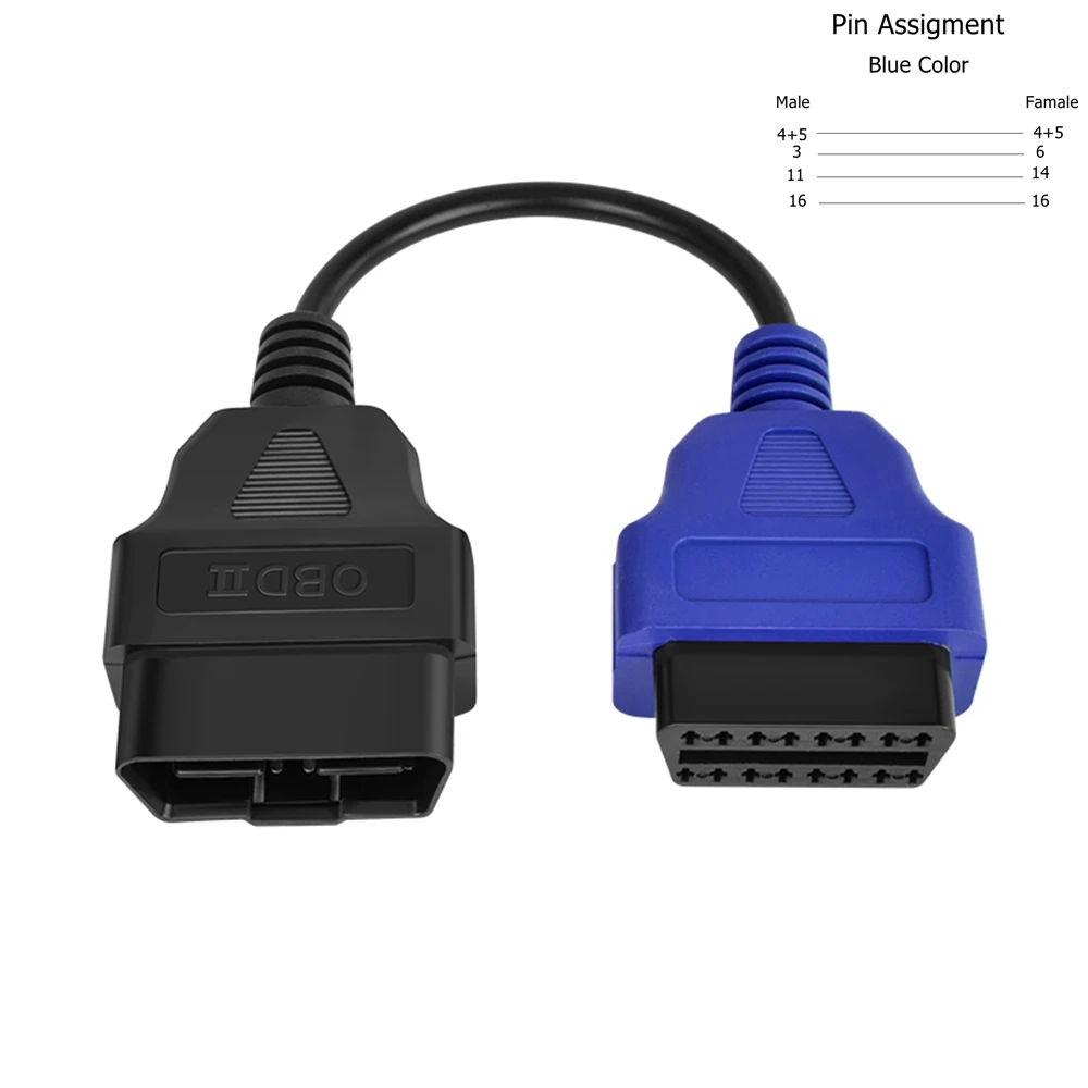 6 cores obd 2 conector de scanner de carro resistente cabo adaptador de diagnóstico multiecuscan para scan multi ecu para fiat ecu scan