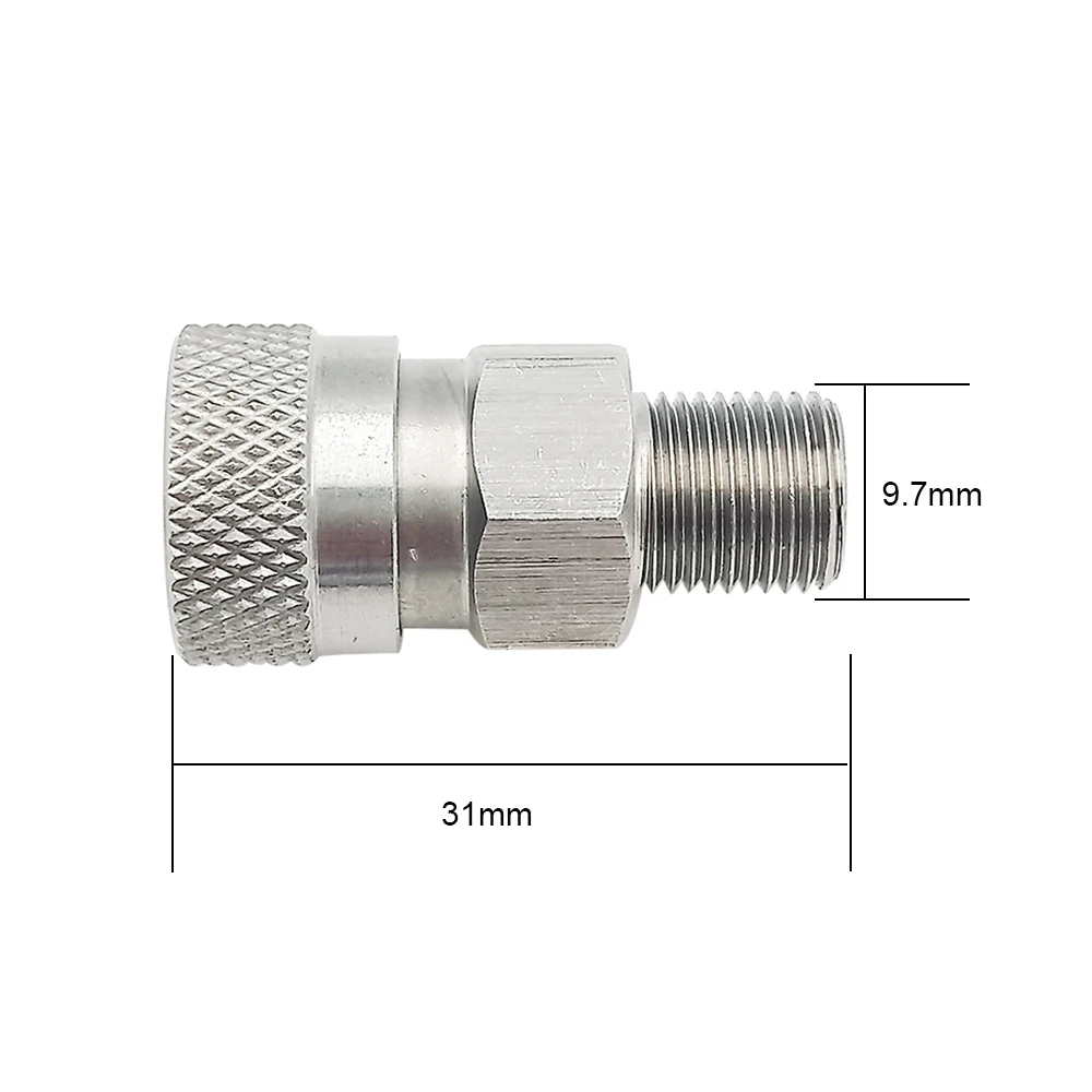 SS Quick Connect Disconnect Coupler 8mm Quick Release Kit 1/8BSPP G1/8 For Air Filling Charging High Pressure Stainless Steel
