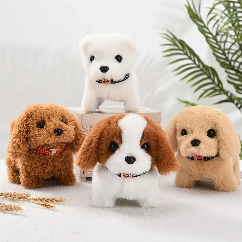 ของเล่นเด็กสุนัขที่เดินเปลือกหางกระดิก Plush Interactive สัตว์เลี้ยงอิเล็กทรอนิกส์ลูกสุนัข Montessori ของเล่นสําหรับเด็กผู้หญิงคริสต์มาสของขวัญ