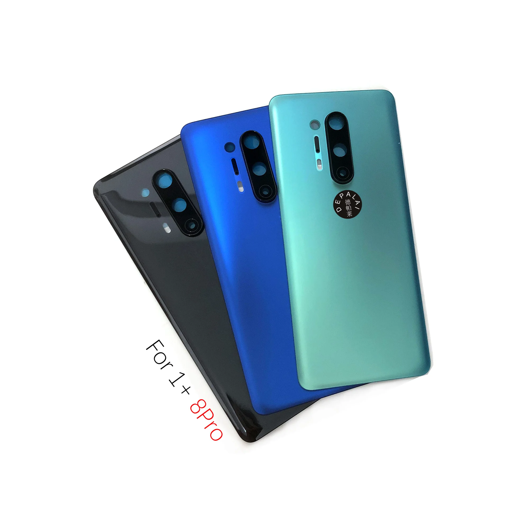 Nuevo para Oneplus 8 8Pro 1 + 8T 8T cubierta trasera de batería carcasa de puerta trasera reemplazar cubierta de batería con lente de cámara