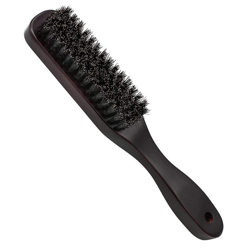 Cepillo de barba con cerdas de jabalí con mango de madera, herramienta de afeitado, cepillo de pelo curvo de madera para hombres, cepillo de afeitar para Barba, estilista, cepillos para bigote
