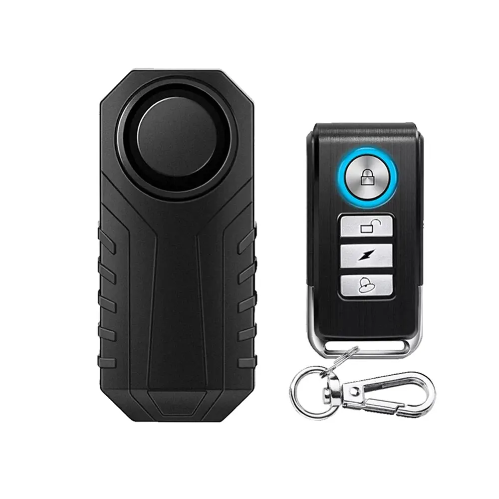 113db anti-roubo bicicleta motocicleta alarme de segurança sem fio sensor de vibração à prova dwaterproof água alarme de bicicleta elétrica com controle remoto