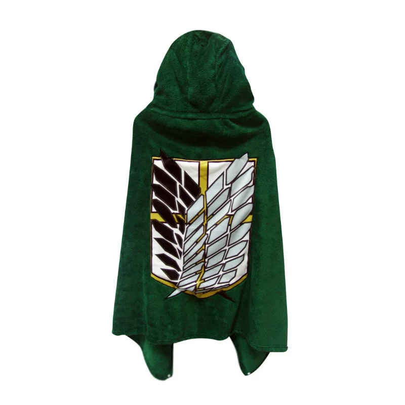 Capa de manta de Anime Titan Shingeki No Kyojin, capa del Cuerpo de encuesta, capa de franela, disfraz de Cosplay, Sudadera con capucha para Halloween