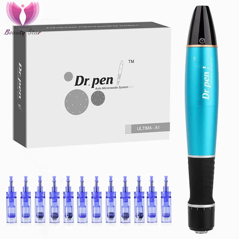 ไร้สาย Dr ปากกา A1-W Professional Facial ลูกกลิ้ง Derma ปากกา MicroNeedling Mesotherapy Skin Care Beauty เครื่องมือสุขภาพ