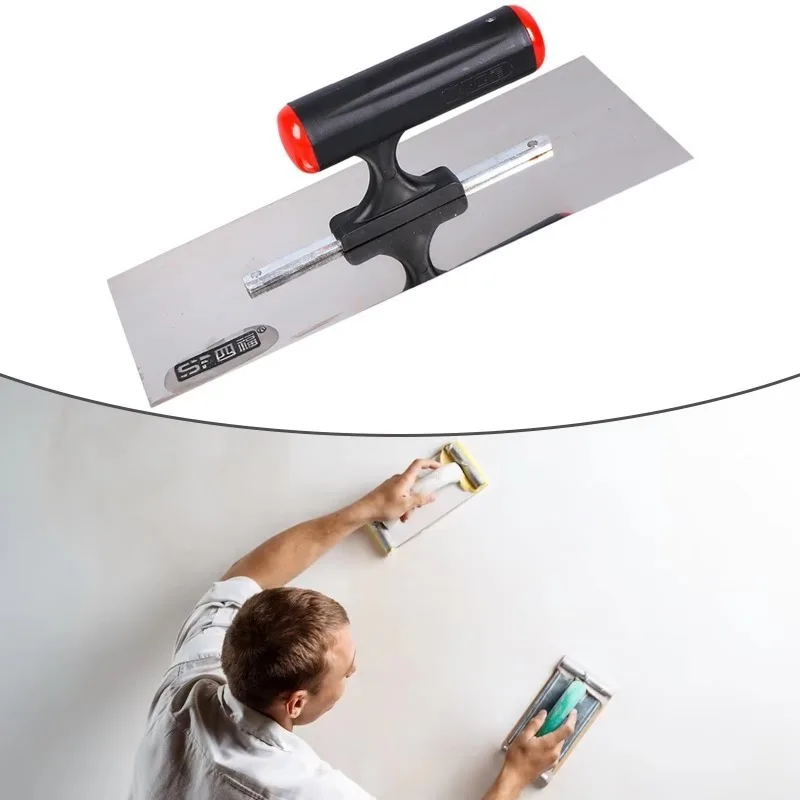 Heavy Duty Plastering Trowel Cement Trowel Drywall Trowel for Construction Plastering Scraping Flooring Finishing Rust Resistant