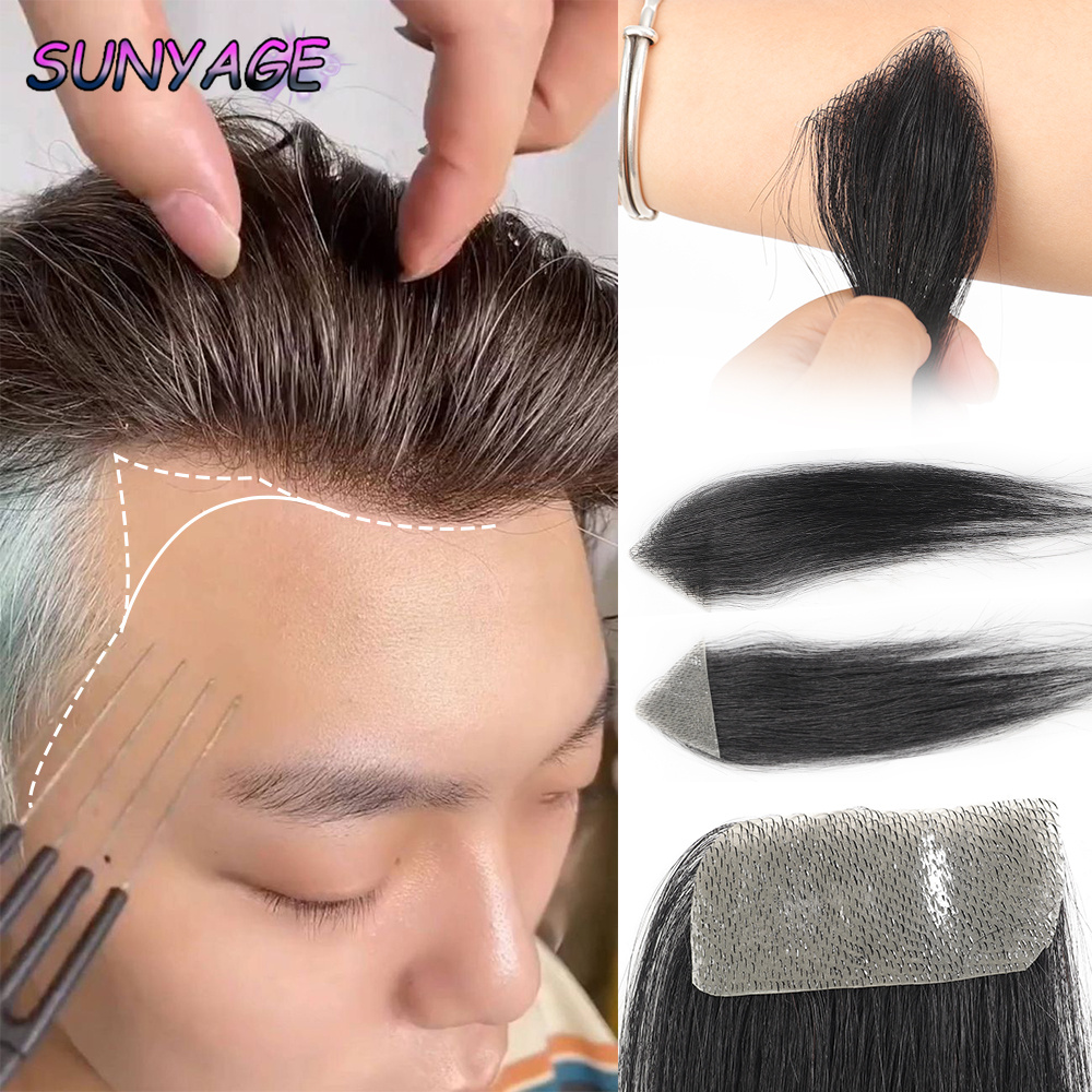 SUNYAGE кружевные накладки для волос, топперы для волос, натуральные человеческие волосы, замена, невидимые тонкие наращивание волос, невидимые бесшовные