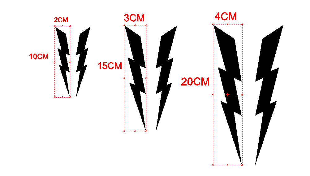 Un par de pegatinas para motocicleta, calcomanía impermeable reflectante para carrocería de coche relámpago