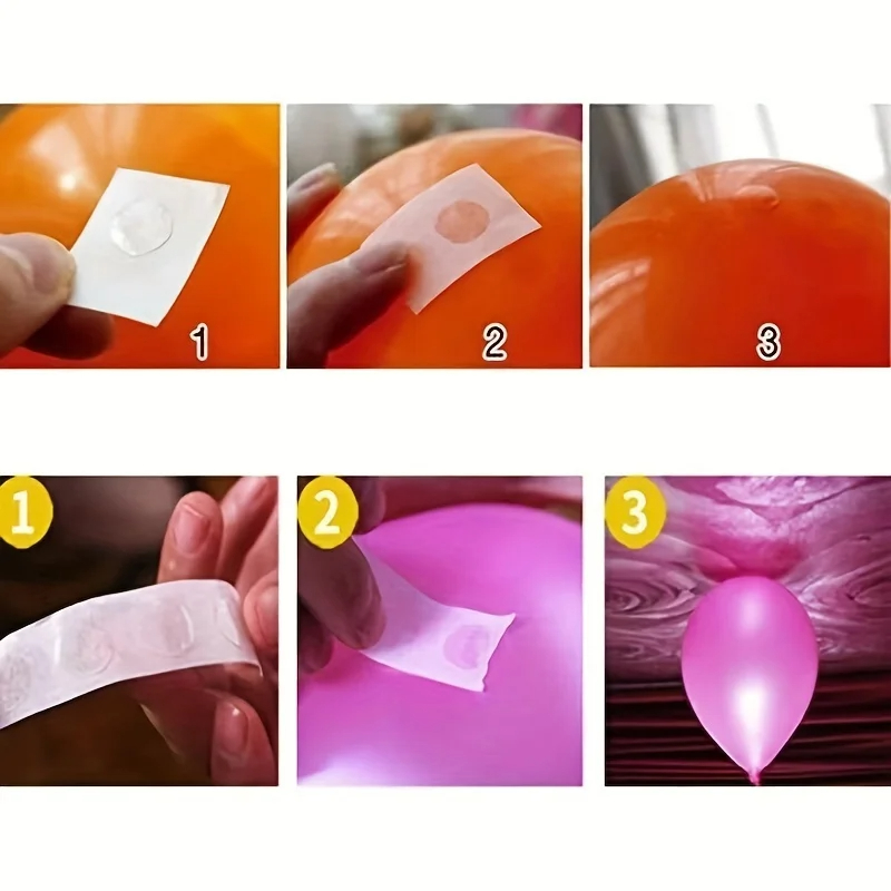 100-1000 pezzi adesivo per palloncini, adesivo per soffitto/parete, decorazioni per feste e adesivo biadesivo per forniture per ufficio