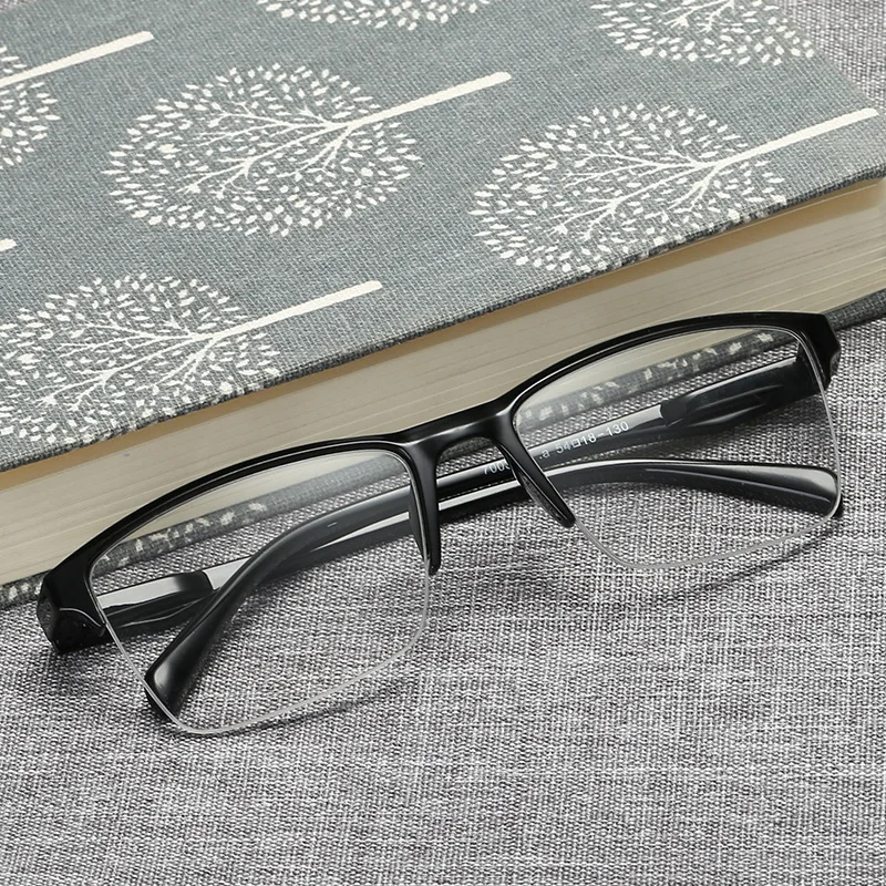 Gafas de lectura ultraligeras de medio marco para presbicia, lentes con dioptrías + 0,75 + 1,0 + 1,25 + 1,5 + 1,75 + 2,0 + 2,25 + 2,5 + 2,75 + 3,0 + 3,25 +