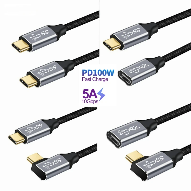 3m usb c para tipo c 3.1 gen2 10gbps thunderbolt 3 4k 60hz pd100w 5a cabo de carregamento rápido para macbook pro deck de vapor samsung