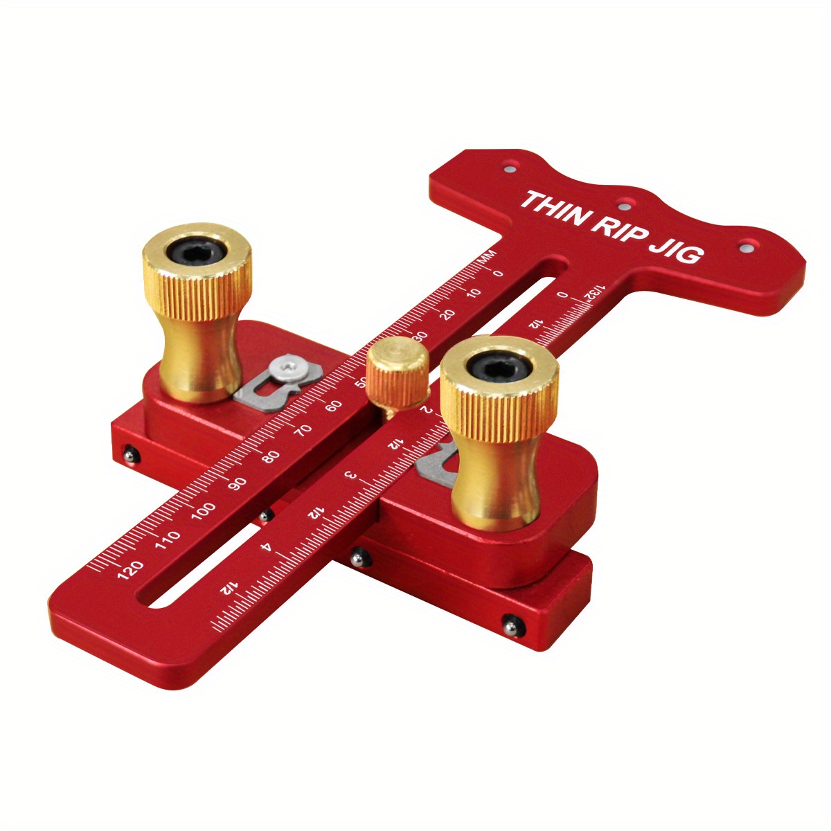Thin Rip Table Saw Jig - 3 Pulleys Thin Rip Jig, Table Saw Guide Fits For 19# and 30# T Slot and For 3/8in X 3/4in U Slot