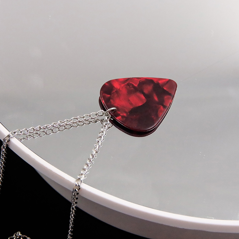 Ожерелье-гитара с подвеской в виде сердца, рубина, ожерелье эдди мунсон, необычные ужасы, ожерелье-подвеска для гитары