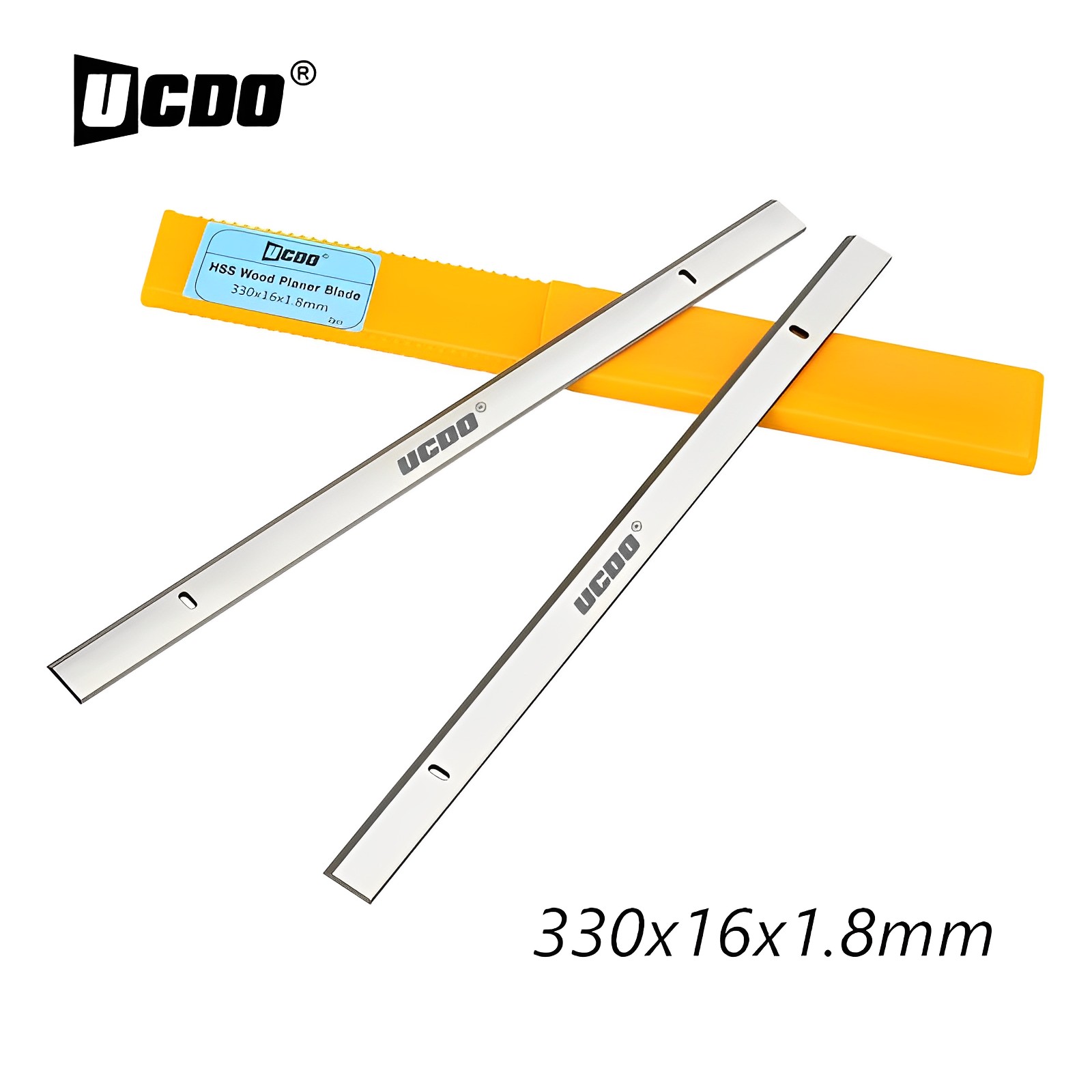 UCDO-cuchillo cepillador HSS, 2 piezas, 330x16x1,8mm de espesor, para VEVOR M1B-LS-3301, 13 "de grosor