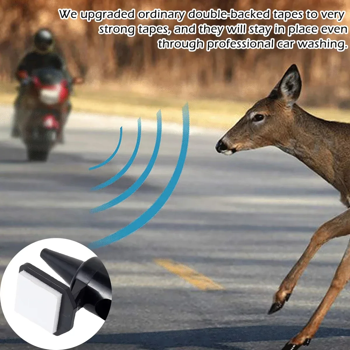 4 pçs anti colisão sirene cervos repelente de vida selvagem dispositivo de aviso para unidade de campo do veículo animal avisar assobios alerta equipamentos
