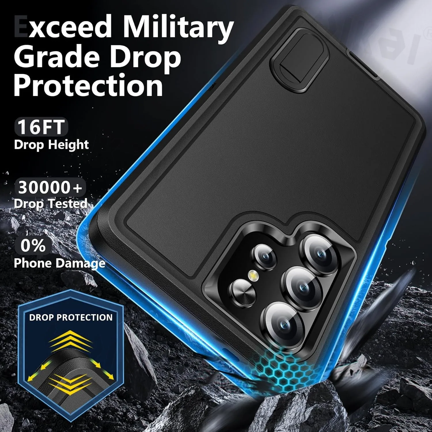 Funda para Samsung Galaxy S24 Ultra S23 S22 A54 A15 A14, carcasa de cuerpo completo 3 en 1 a prueba de golpes, resistente, antiarañazos, resistente