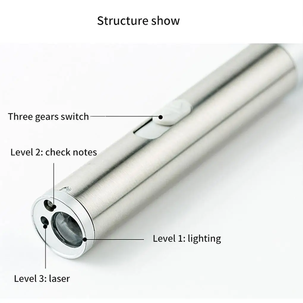 Pointers USB Rechargeable 3-in-1 Flashlight Infrared Detector Pet
