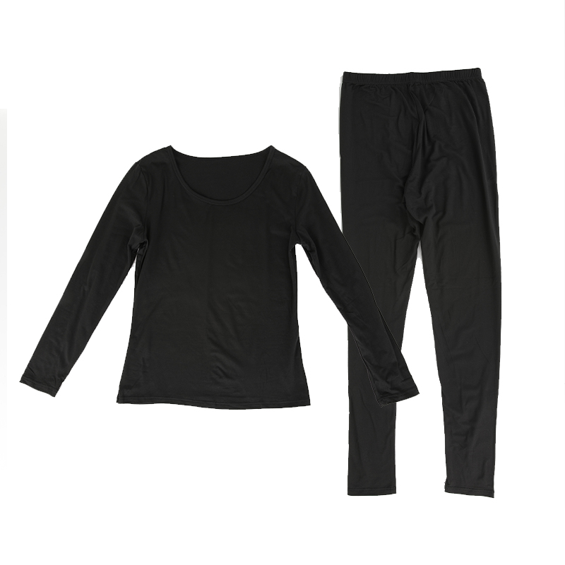 Lange Unterhosen, Thermo-Unterwäsche-Sets, Winter-Damenkleidung, warme Dessous, langärmelige Hosen, 2-teilig, nahtlose Thermohosen